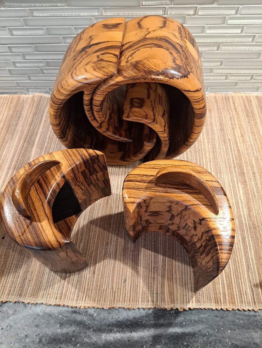 Handmade Bandsaw Wooden Jewelry Trinket Box - Picture 4 of 11